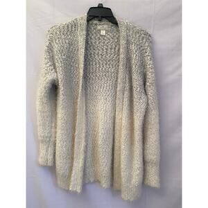 Womens large ombre cardigan sweater jacket soft in gray to cream by Ruby Moon